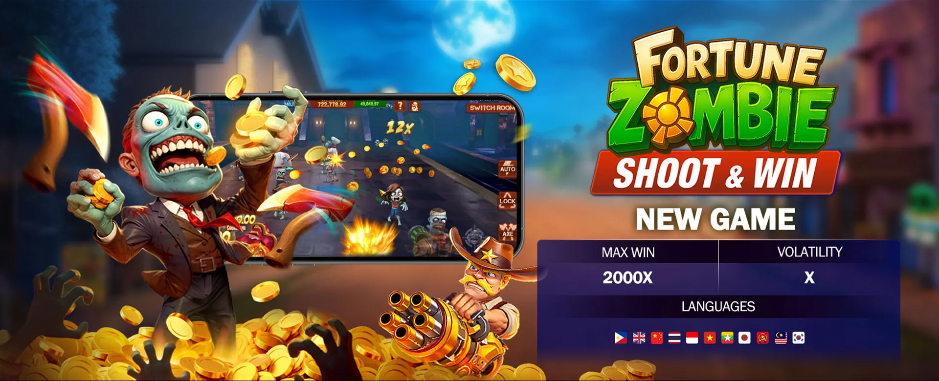 okeybet Affiliate Program partners celebrating success with gold coins and a vibrant gaming background